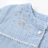 ツイルデニム後ろリボンレース刺しゅう入りノーカラージャケット(90~130cm) | SLAP SLIP | 詳細画像17 