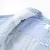 ツイルデニム後ろリボンレース刺しゅう入りノーカラージャケット(90~130cm) | SLAP SLIP | 詳細画像23 