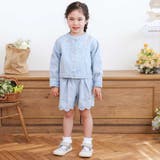 ツイルデニム後ろリボンレース刺しゅう入りノーカラージャケット(90~130cm) | SLAP SLIP | 詳細画像5 