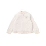 オフホワイト | リボン刺しゅう裾フレアタフタブルゾン(90~130cm) | SLAP SLIP