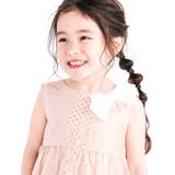 キラキラ箔プリントリボン付きバルーンオーガンジーブラウス(80~130cm) | SLAP SLIP | 詳細画像4 