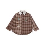 【お揃い】もこもこボア襟切り替えチェックシャツ(90~130cm) | SLAP SLIP | 詳細画像14 