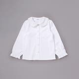 ホワイト | レース襟キラキラお花ボタンキャンディスリーブブラウス(110~130cm) | SLAP SLIP