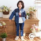 はたらくくるま刺しゅう胸ポケット切り替えデザインシャツ(80~130cm) | SLAP SLIP | 詳細画像5 