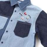 はたらくくるま刺しゅう胸ポケット切り替えデザインシャツ(80~130cm) | SLAP SLIP | 詳細画像8 