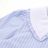 ストライプ＆花柄裾刺しゅうフレアブラウス(90~130cm) | SLAP SLIP | 詳細画像10 