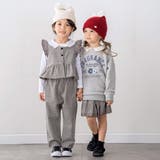 襟付花柄カレッジロゴプリントトレーナー(80~130cm) | SLAP SLIP | 詳細画像3 