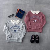 襟付花柄カレッジロゴプリントトレーナー(80~130cm) | SLAP SLIP | 詳細画像5 