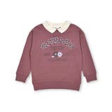 ピンク | 襟付花柄カレッジロゴプリントトレーナー(80~130cm) | SLAP SLIP