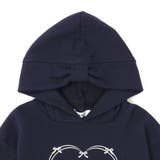 袖口タックサガラ刺しゅうリボンモチーフフーディー(80~130cm) | SLAP SLIP | 詳細画像7 