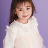 ネックレス風刺しゅうチュール切り替え肩フリルトレーナー(80~130cm) | SLAP SLIP | 詳細画像4 