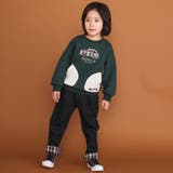 クマアニマル刺しゅうポケット付き長袖トレーナー(80~130cm) | SLAP SLIP | 詳細画像2 