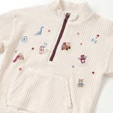 恐竜くるまロケットおもちゃ刺しゅうハーフジップトップス(80~130cm) | SLAP SLIP | 詳細画像7 