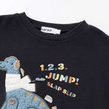 はたらくくるま恐竜パッチ刺しゅう×チェック切替トレーナー(80~130cm) | SLAP SLIP | 詳細画像8 