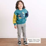 袖配色恐竜ごちそうモチーフトレーナー(80~130cm) | SLAP SLIP | 詳細画像2 