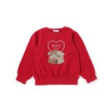 レッド | 【裏起毛】アニマルいろんなクマサガラ刺しゅうトレーナー(80~130cm) | SLAP SLIP