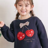 イチゴチェリーパッチ刺しゅうリボン付き裾ボアトレーナー(80~130cm) | SLAP SLIP | 詳細画像4 