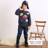 【裏起毛】はたらくくるまイヌ恐竜サガラ刺しゅうトレーナー(80~130cm) | SLAP SLIP | 詳細画像2 