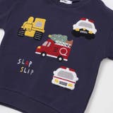 【裏起毛】はたらくくるまイヌ恐竜サガラ刺しゅうトレーナー(80~130cm) | SLAP SLIP | 詳細画像8 