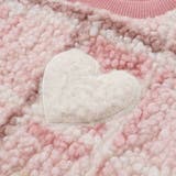 ハートリボンキラキラボアパッチもこもこチェックトレーナー(80~130cm) | SLAP SLIP | 詳細画像9