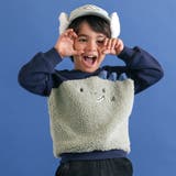 ネイビー(恐竜) | 恐竜クマウサギアニマルフェイスボア切り替えトレーナー(80~120cm) | SLAP SLIP