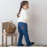 ストレッチデニムコールテンスリット入りフレアパンツ(90~130cm) | SLAP SLIP | 詳細画像3 