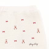 【お揃い】チェックポケットクマリボン刺しゅうボアスカッツ(80~130cm) | SLAP SLIP | 詳細画像9 
