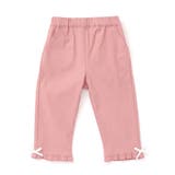 【らくのび】裾フリルリボン付きストレッチツイル7分丈パンツ(80~130cm) | SLAP SLIP | 詳細画像1