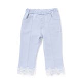 裾お花レースデニムニットセンタータック7分丈パンツ(80~130cm) | SLAP SLIP | 詳細画像10 