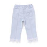 裾お花レースデニムニットセンタータック7分丈パンツ(80~130cm) | SLAP SLIP | 詳細画像11 