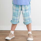 グリーン系 | 【お揃い】ポケット付きダブルガーゼリバーシブル7分丈パンツ(80~130cm) | SLAP SLIP