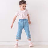ウエストリボン裾レースお花シェル刺しゅう7分丈パンツ(90~130cm) | SLAP SLIP | 詳細画像3 