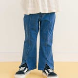 後ろポケットリボンフレアシルエット9分丈デニムパンツ(80~130cm) | SLAP SLIP | 詳細画像1 