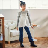 後ろポケットリボンフレアシルエット9分丈デニムパンツ(80~130cm) | SLAP SLIP | 詳細画像5 