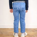 恐竜ロケットワッペンレースキラキラデニム風プリント8分丈パンツ(80~120cm… | SLAP SLIP | 詳細画像1 