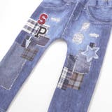 恐竜ロケットワッペンレースキラキラデニム風プリント8分丈パンツ(80~120cm… | SLAP SLIP | 詳細画像15 