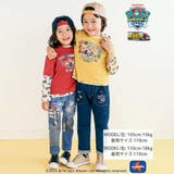 恐竜ロケットワッペンレースキラキラデニム風プリント8分丈パンツ(80~120cm… | SLAP SLIP | 詳細画像2 