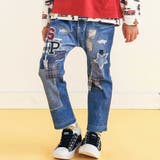 恐竜ロケットワッペンレースキラキラデニム風プリント8分丈パンツ(80~120cm… | SLAP SLIP | 詳細画像24 