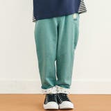 グリーン(恐竜) | 消防車恐竜折り返し柄プリントデニム風パンツ(80~130cm) | SLAP SLIP