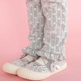 裾フリルお尻ポケットハートがいっぱい総柄パンツ(80~120cm) | SLAP SLIP | 詳細画像4 