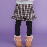 ブラック系 | 【お揃い】レギンスドッキングチェックショートパンツ(80~130cm) | SLAP SLIP