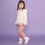 裏微起毛キーチャーム風モチーフ刺しゅう付き折り返しレースパンツ(80~130cm… | SLAP SLIP | 詳細画像4 