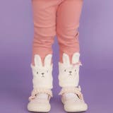 イチゴネコウサギアニマル裾ボア切り替えレギンス(80~120cm) | SLAP SLIP | 詳細画像4 