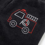 消防車恐竜おしりパッチ折り返し裾チェックロングパンツ(80~130cm) | SLAP SLIP | 詳細画像8