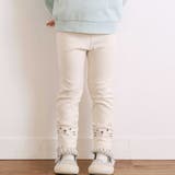 オフホワイト(ネコ) | ネコウサギ耳付きアニマルモチーフレギンス(80~130cm) | SLAP SLIP