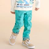 グリーン | 裾折り返しプリントストレッチツイルパンツ(80~130cm) | SLAP SLIP