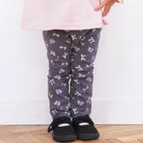 チャコールグレー×リボン総柄 | 【スララク 防汚加工 オーガニックコットン】前後フリーで時短！パパパッと穿ける前… | SLAP SLIP