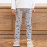 杢グレー×恐竜総柄 | 【スララク 防汚加工 オーガニックコットン】前後フリーで時短！パパパッと穿ける前… | SLAP SLIP