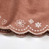 コーデュロイチェック柄裾スカラップ刺しゅうスカパン | SLAP SLIP | 詳細画像11