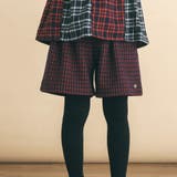 レッド | チェック柄タック入りショートパンツ(90~130cm) | SLAP SLIP